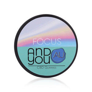 Andyou-Focus&U Gummies 200mg CBD + terpenes for focus CBD gummies product box photo -listed-at-cbd-shop-of-india
