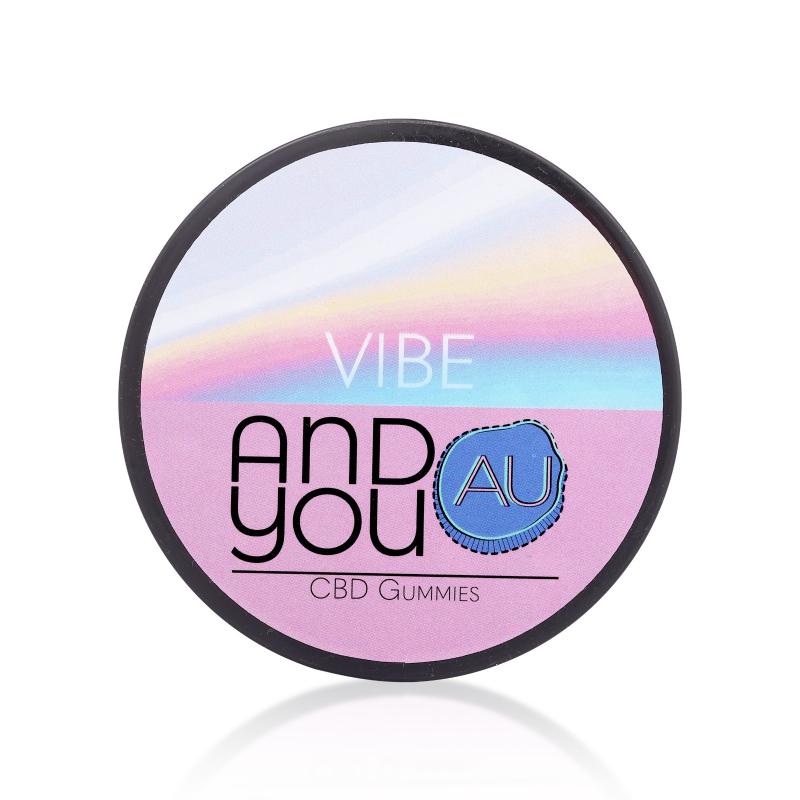 Andyou - Vibe&U Mood Uplift Gummies 200mg CBD + terpenes for good vibes CBD gummies product box photo listed at cbd shop of india