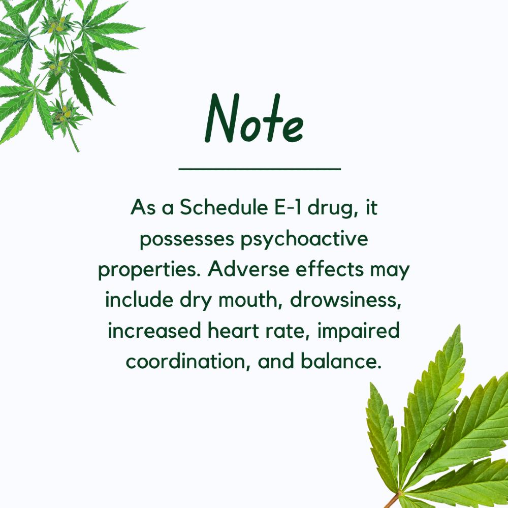 Note: As a Schedule E-1 drug, it possesses psychoactive properties.