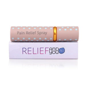Relief&U Pain Relief CBD Oral Spray 1000mg CBD + terpenes for pain relief product lying vertically spray bottle photo listed at cbd shop of india