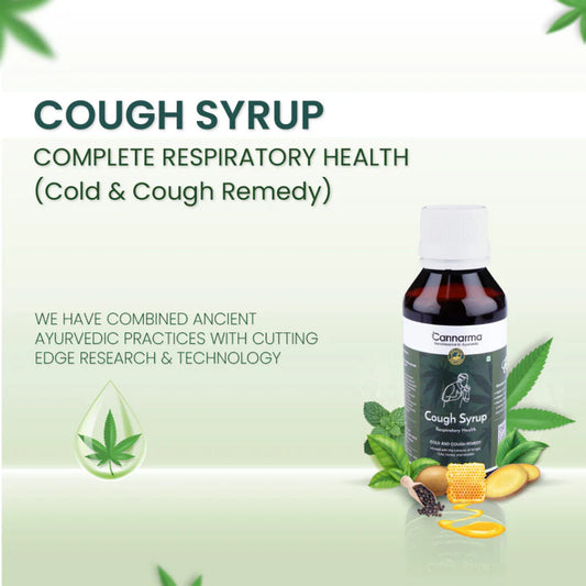 Cannarma Cough Syrup: Natural, herbal remedy with soothing ingredients for effective cough relief.