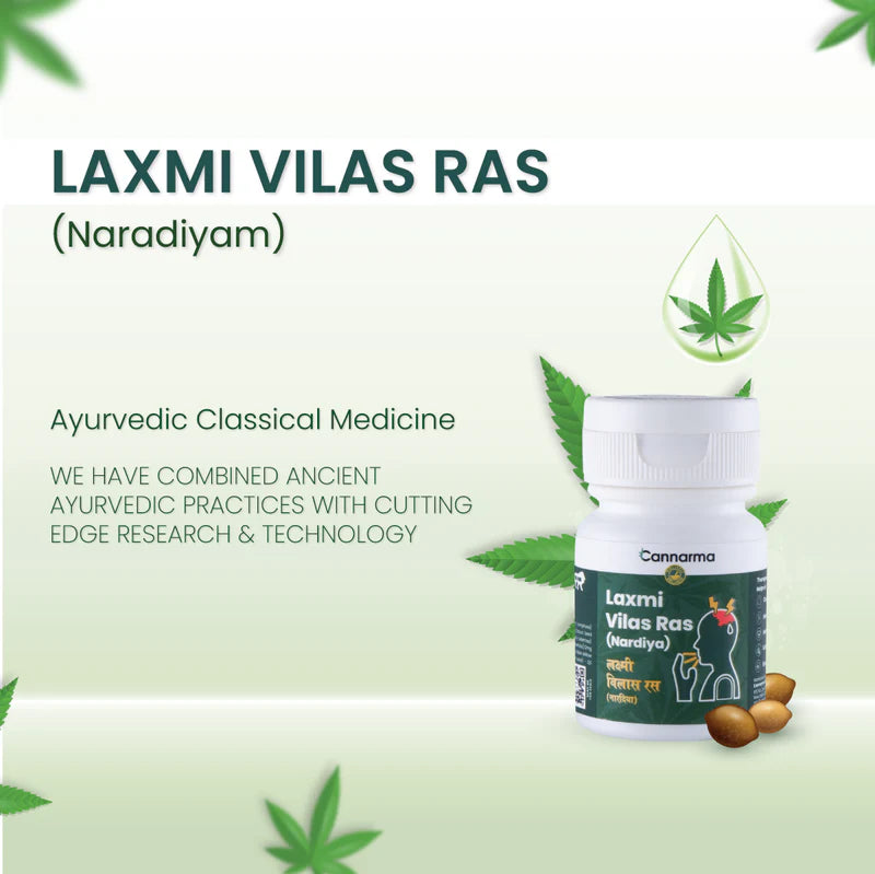 Laxmi Vilas Ras (Naradiyam): Ayurvedic medicine with cannabis, promoting overall wellness.