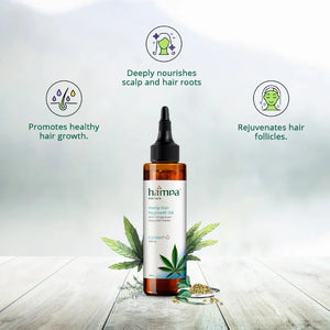 Hampa Wellness Regrowth Oil: A compact plastic bottle of Hampa Wellness Regrowth Oil, featuring a twist-off cap and a label highlighting its natural ingredients, found at CBD Shop of India online store.