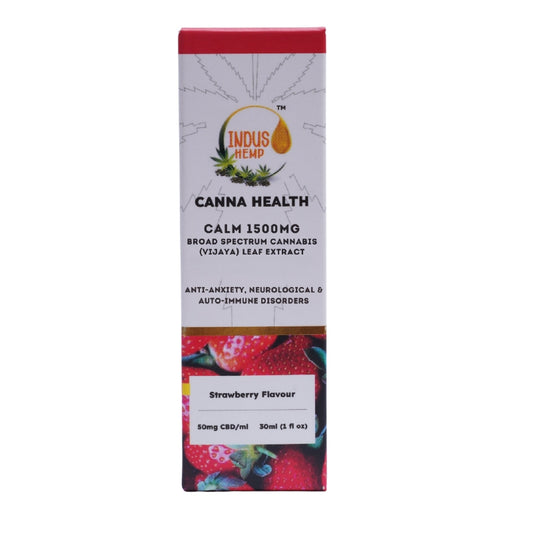 Canna Health product packaging with strawberry flavor on a white background