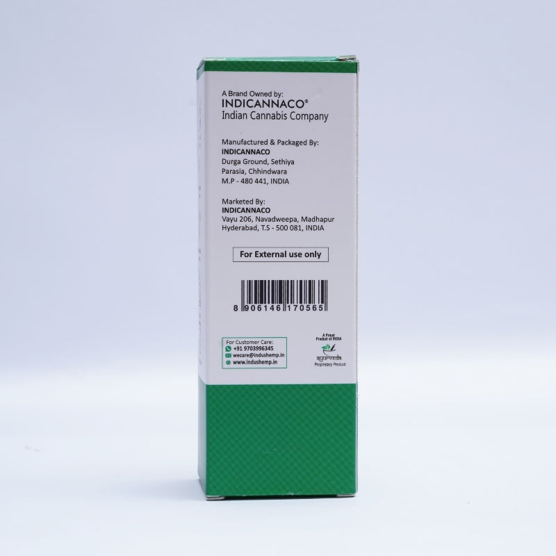 Box with Indicannaco branding on a white background