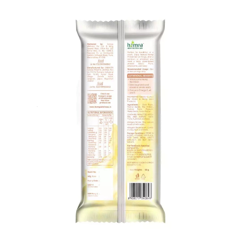 Packaged product with visible branding and nutritional information on a white background