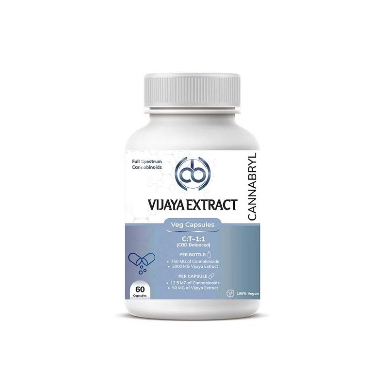 Cannabryl Capsules - Balanced - 3000 mg - 60 CapsulesHealthcareIndogenixCBD Shop of India™