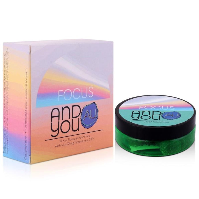 Andyou-Focus&U Gummies 200mg CBD + terpenes for focus CBD gummies product photo -listed-at-cbd-shop-of-india
