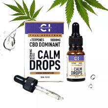 Load image into Gallery viewer, Cannazo CBD oil dropper, packaging box, and hemp leaves on a white background.
