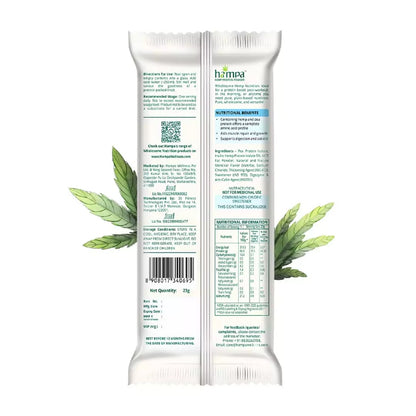 White package with green text and leaf graphics on a white background