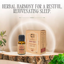 Load image into Gallery viewer, Advertisement for a cannazo sleep aid product with a bottle and packaging on a wooden surface, surrounded by plants.
