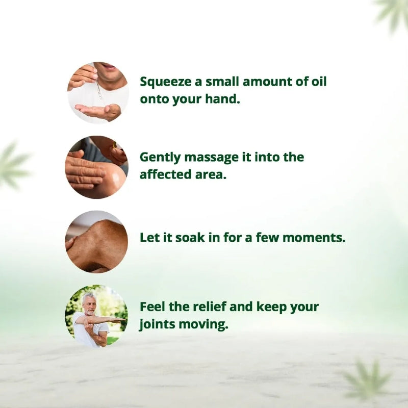 Instructions for using a product with images of hands and a person, set against a light green background.