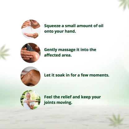 Instructions for using a product with images of hands and a person, set against a light green background.