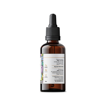 Brown glass CBD Oil bottle with a dropper on a white background