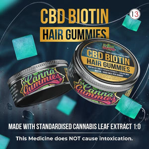 Hair Gummies: Discover the secret to beautiful hair with our Hair Gummies. Infused with CBD, Biotin, and Vijaya Extract. 