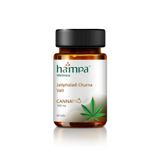 Hampa Wellness cannabis product bottle on a white background