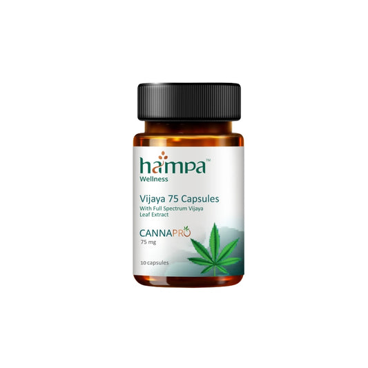 Hampa Wellness CannaPro Vijaya Extract Capsules bottle on a white background