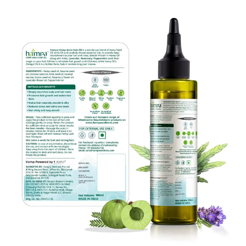  Hemp Seed Oil bottle with label and ingredients list on a white background