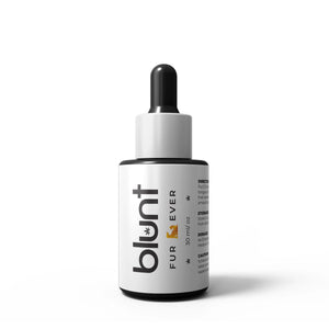 Blunt Fur Ever CBD Oil bottle on a white background