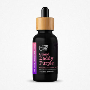 Grand Daddy Purple Zero CBD Tincture: 1500mg Broad Spectrum CBD Oil (30ml)