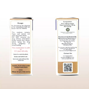 Image of two sides of a cannazo cbd oil box with dosage instructions and composition details.