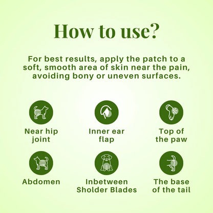 Instructions on how to apply a patch for best results on a green background
