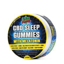 Load image into Gallery viewer, Calm your mind and body with CBD Sleep Gummies and melatonin
