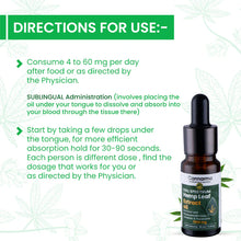 Load image into Gallery viewer, Cannarma Hemp Oil: Use 4-60mg daily as directed by doctor. Sublingual use recommended for optimal wellness. Product bottle shown.
