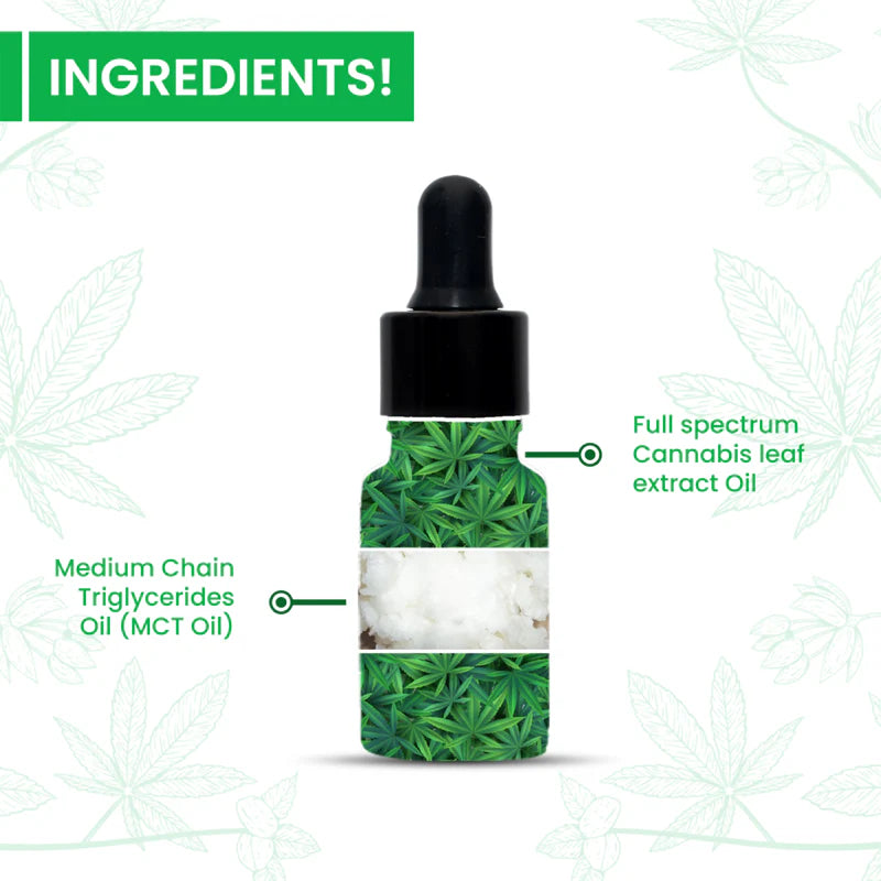 Cannarma Hemp Extract Oil with MCT Oil. Natural ingredients for wellness.