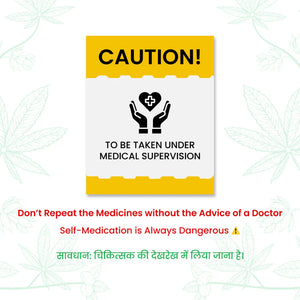 Warning sign: Take under medical supervision. Avoid repeating medicines without doctor's advice. Self-medication is harmful. (Repeated in Hindi)