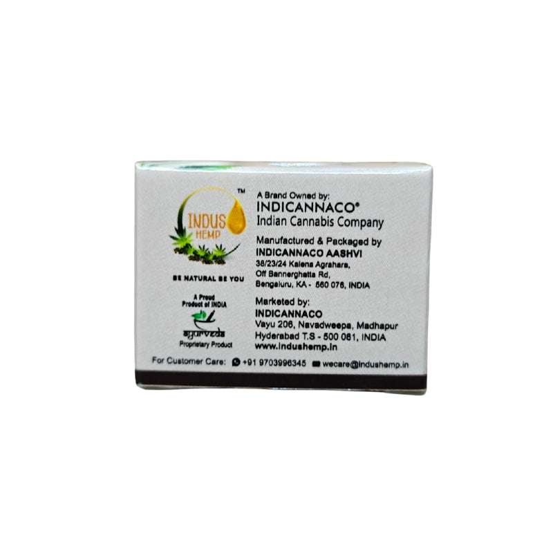 Product packaging with Indicannaco branding on a white background