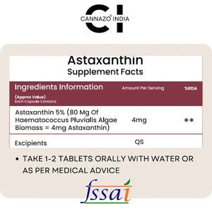 supplemett facts of astaxanthin. 