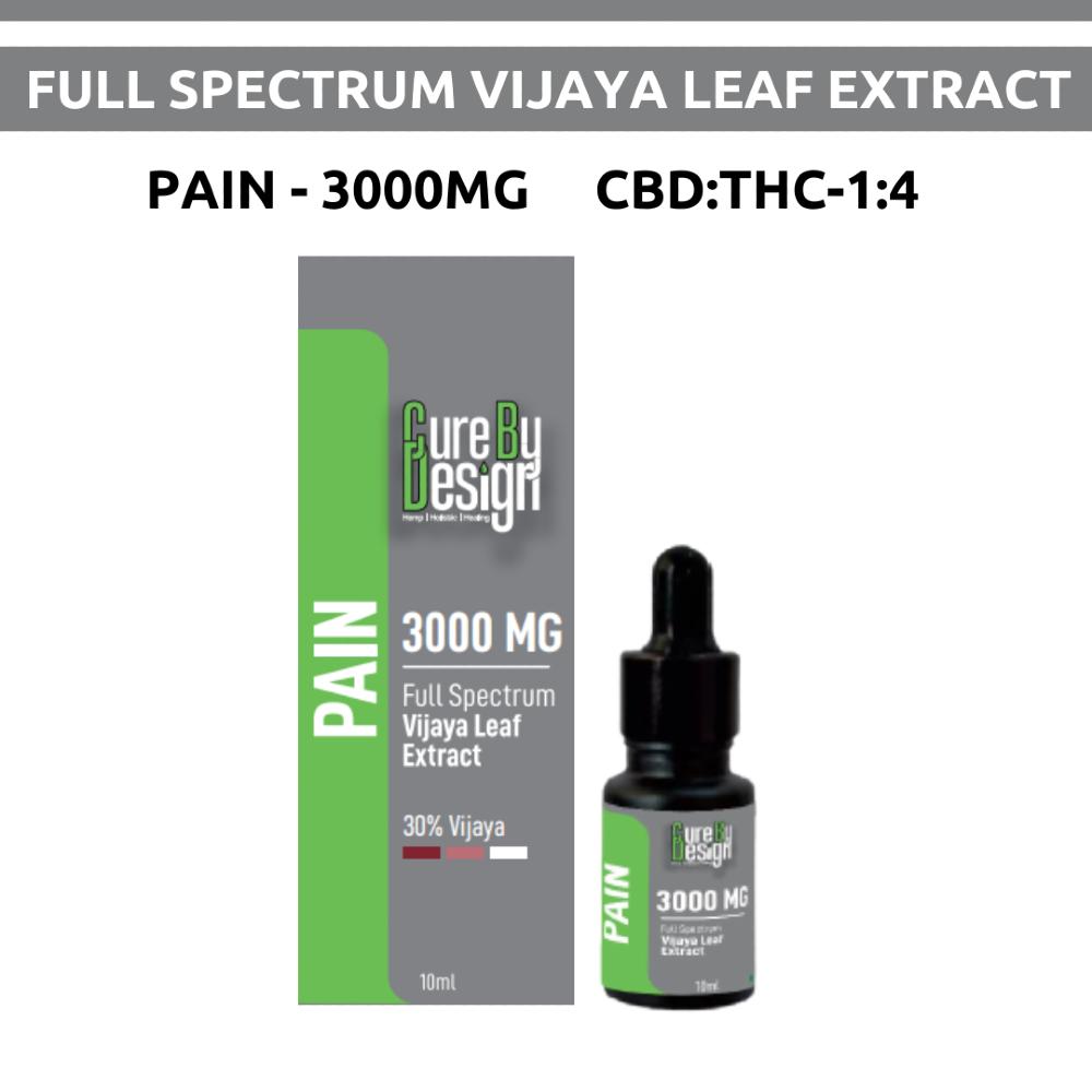 Cure By Design Full Spectrum Vijaya Leaf Extract packaging and bottle on a white background