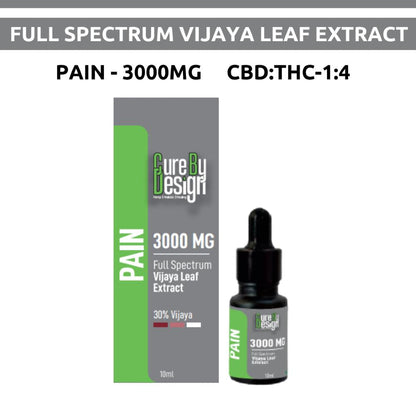 Cure By Design Full Spectrum Vijaya Leaf Extract packaging and bottle on a white background
