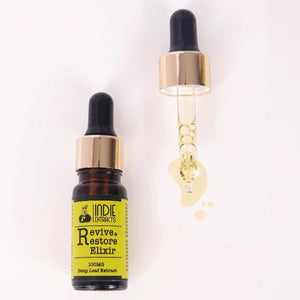  Top view of Indie Extracts Hemp Leaf Extract container label.