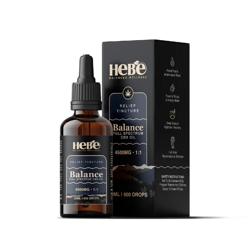 Hebe: Balance 1:1 Full spectrum CBD oil - 4500mg (30ml)
