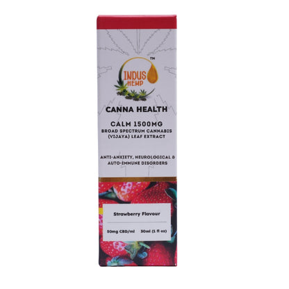 Canna Health product packaging with strawberry flavor on a white background