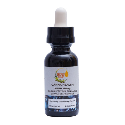 Bottle of Canna Health CBD extract with dropper on a white background