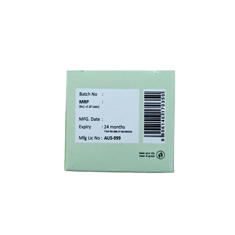 Hemp Product packaging with a label containing batch number, MRP.