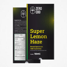 Load image into Gallery viewer, Zero CBD Super Lemon Haze CBD gummies. A natural remedy for anxiety, stress, and chronic pain.
