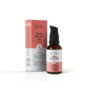 Poly Herbs Pain Relief CBD Oil bottle and packaging on a white background