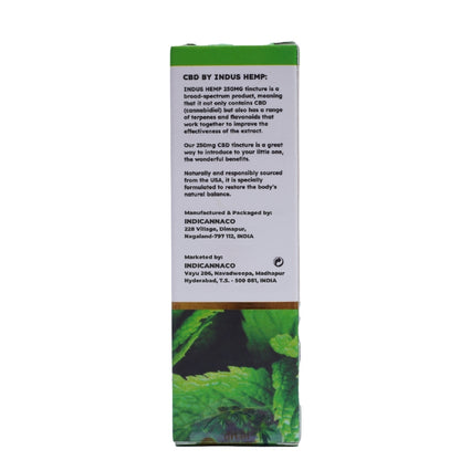 Box of Indus Hemp CBD product with green and white design