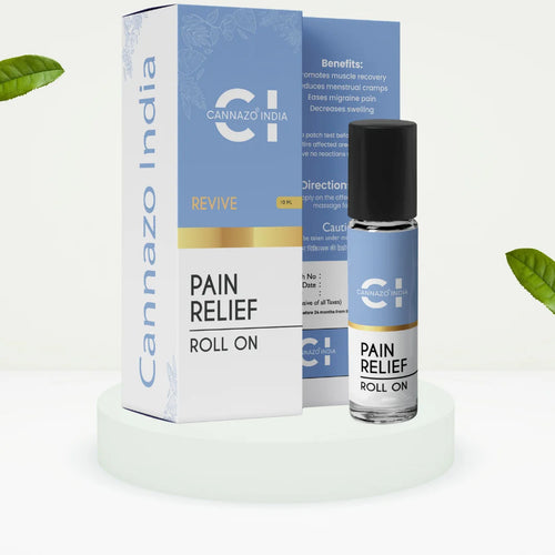 a bottle of cannazo cbd pain relief roll on