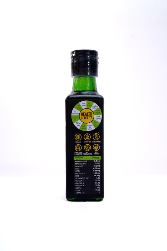 Bottle of health-nutrition product with label on a white background