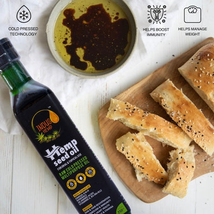 Indus Hemp: Raw Cold Pressed Pure Hemp Seed Oil