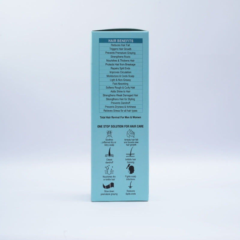 Blue box with text and icons on a light gray background