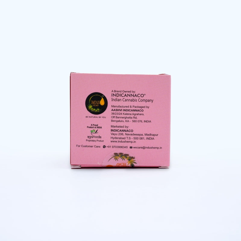 Pink box with branding on a white background