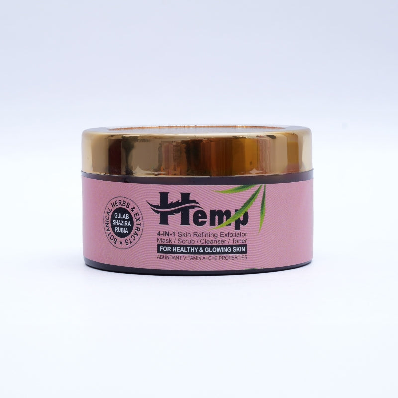 Jar of Hemp skincare product on a white background