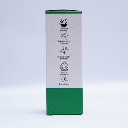 Green and white box with text and icons on a light gray background