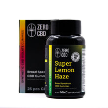 Load image into Gallery viewer, Sugarfree Vegan Broad Spectrum CBD Gummies - Super Lemon Haze - 25 Pcs
